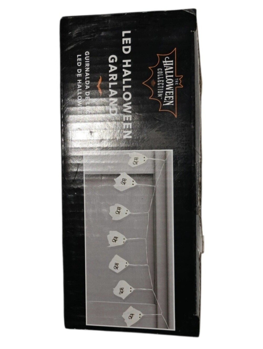 LED Boo Ghost Garland with Timer - Picture 2 of 3